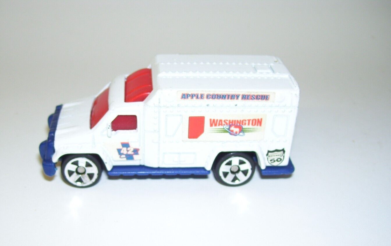 2002 Matchbox Ambulance Washington Apple Country Rescue