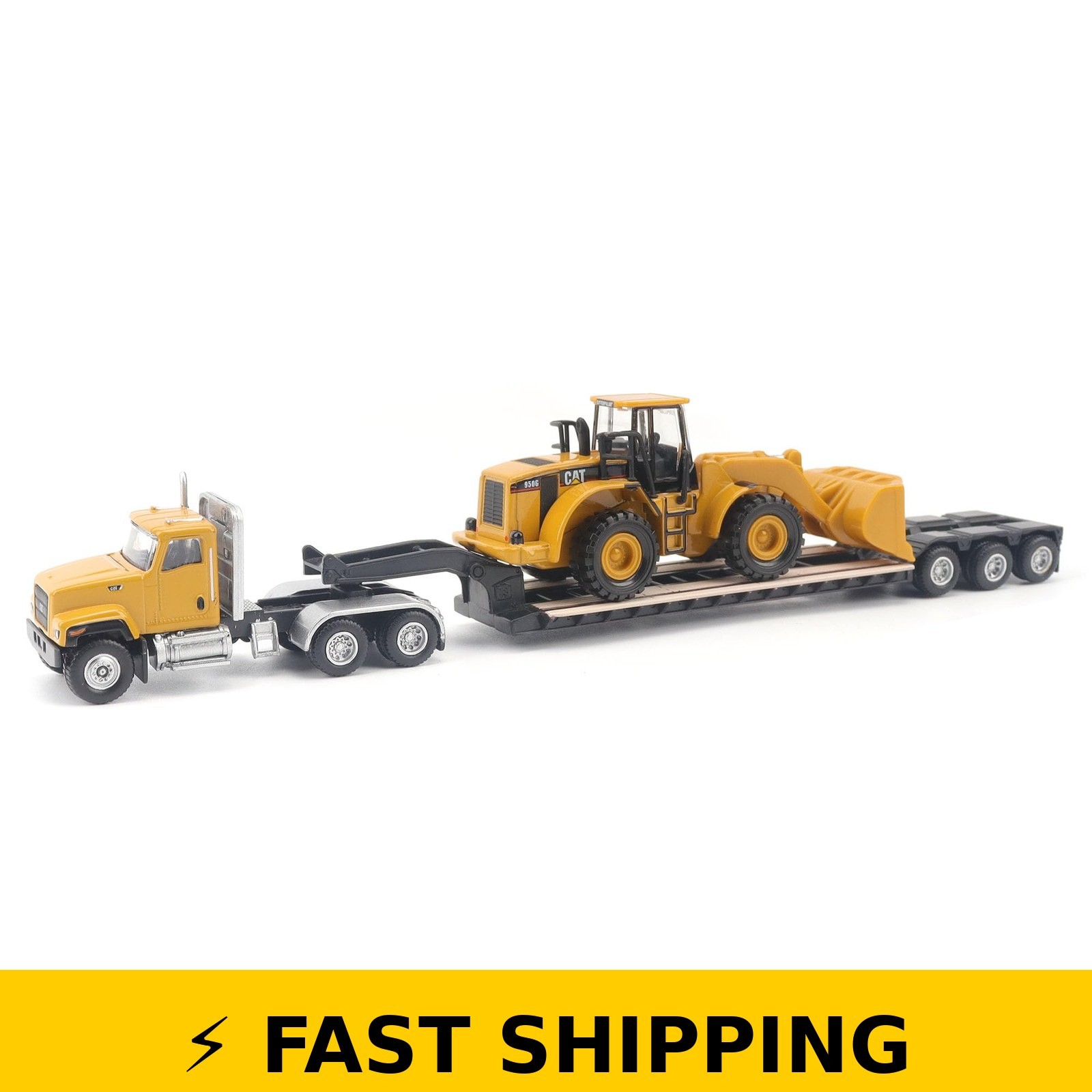 Diecast Masters 1:87 Cat CT681 Day Cab with Lowboy Trailer & 950G Loader