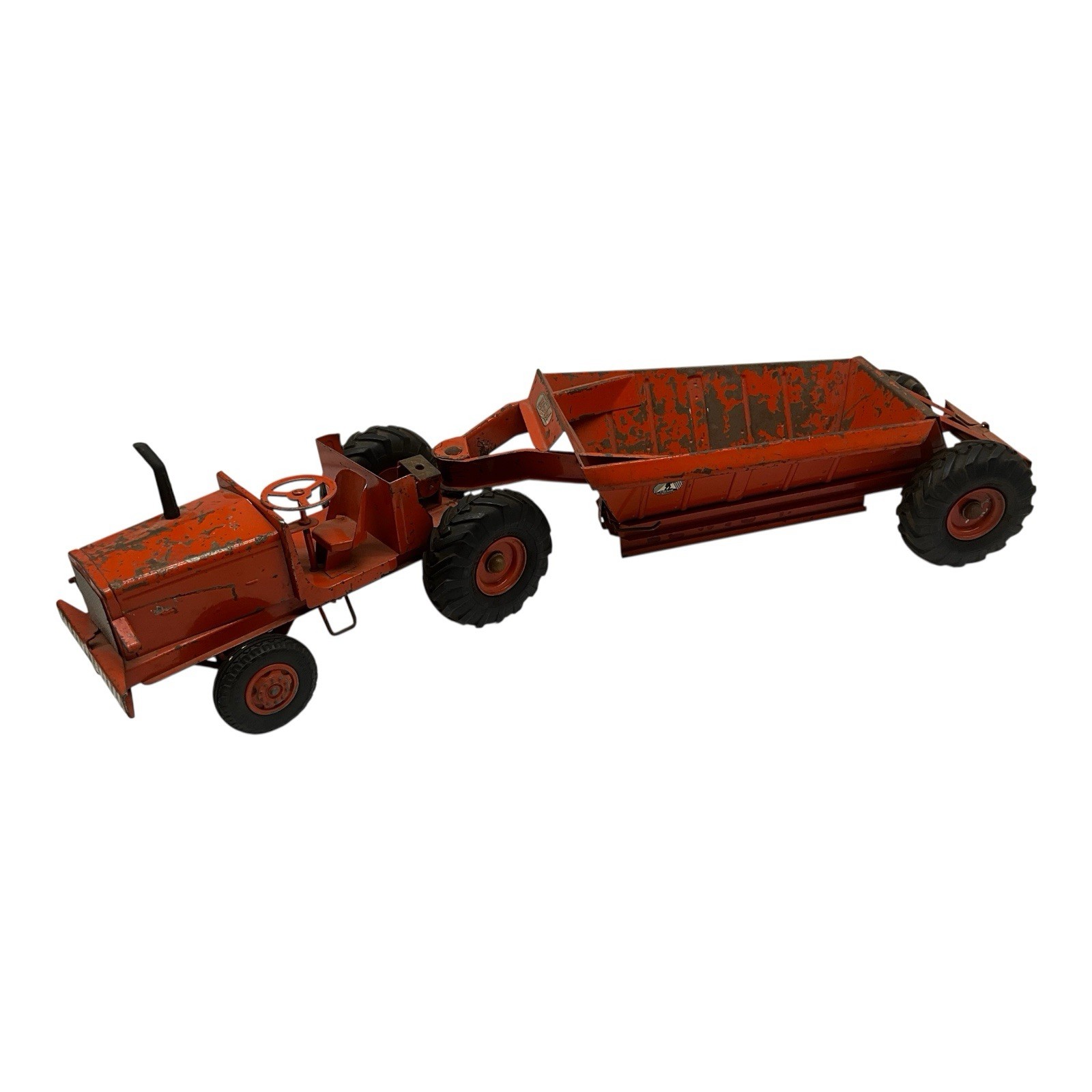 Doepke Euclid Tractor Toy Earth Mover 26″ Red Goodyear Tires Vintage 1950’s
