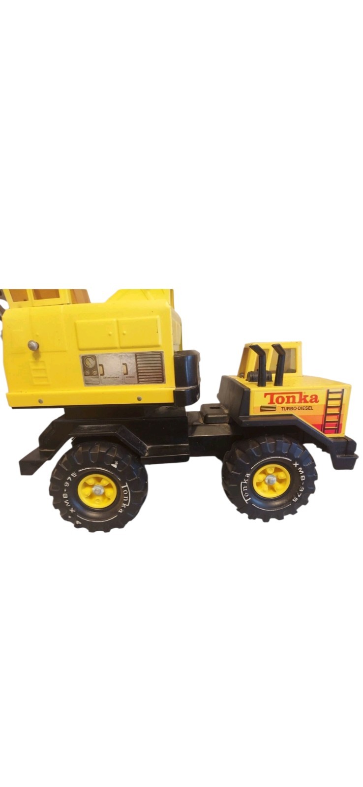 Vintage Tonka Turbo-Diesel Crane 1980s Metal Working Condition