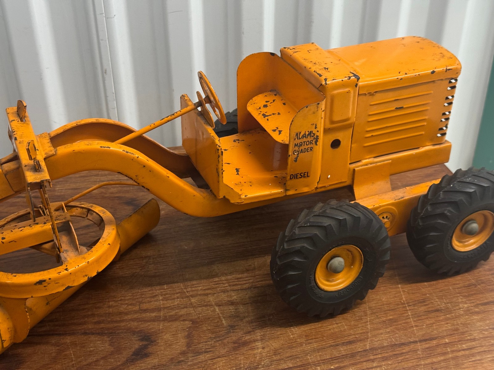 Vintage 1950s Doepke Model Toys Adams Road Grader Pressed Steel