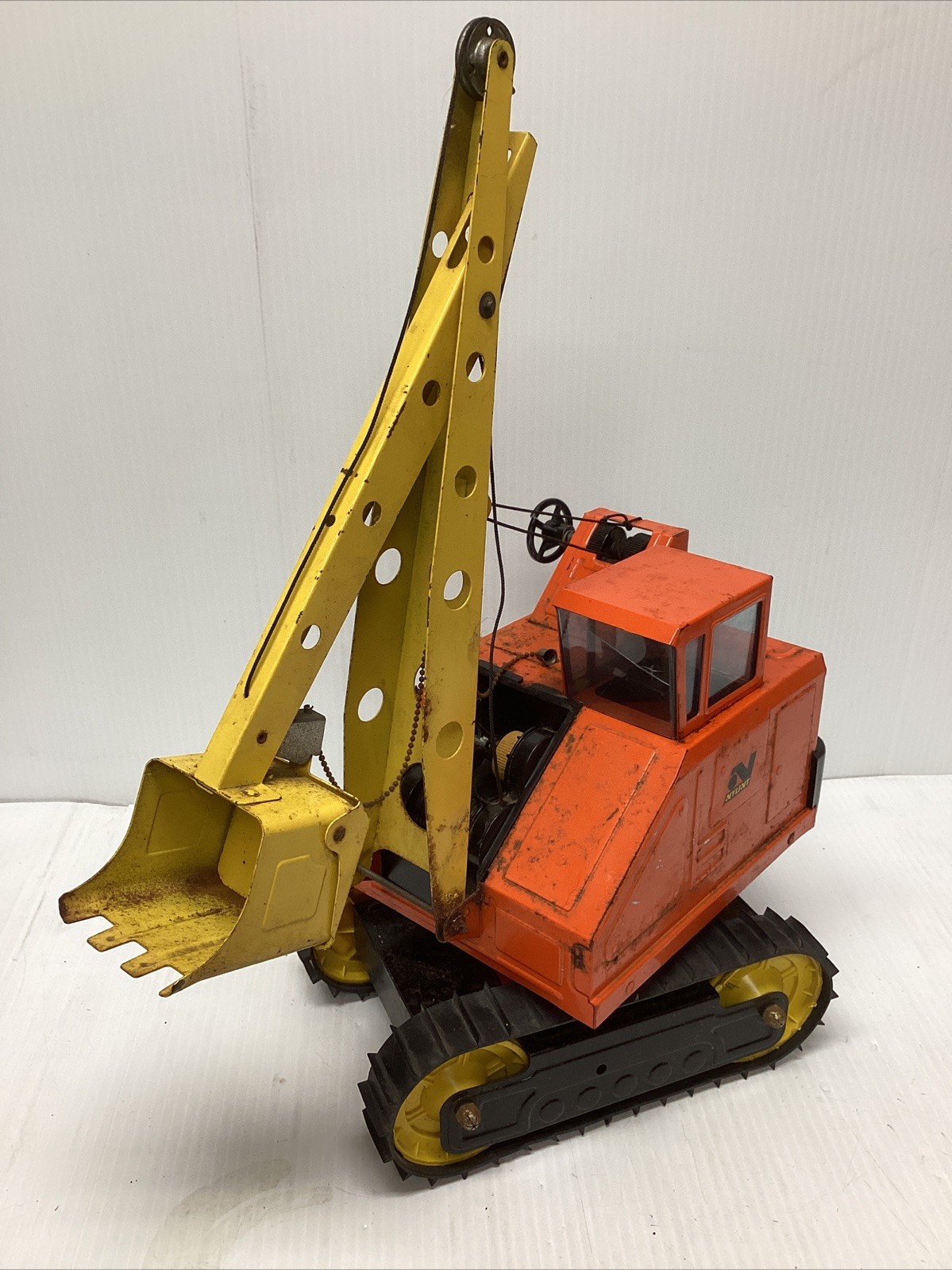 Vintage Rare Nylint Steam Shovel Excavator Crane Pressed Metal Toy~ 1960’s~As-Is