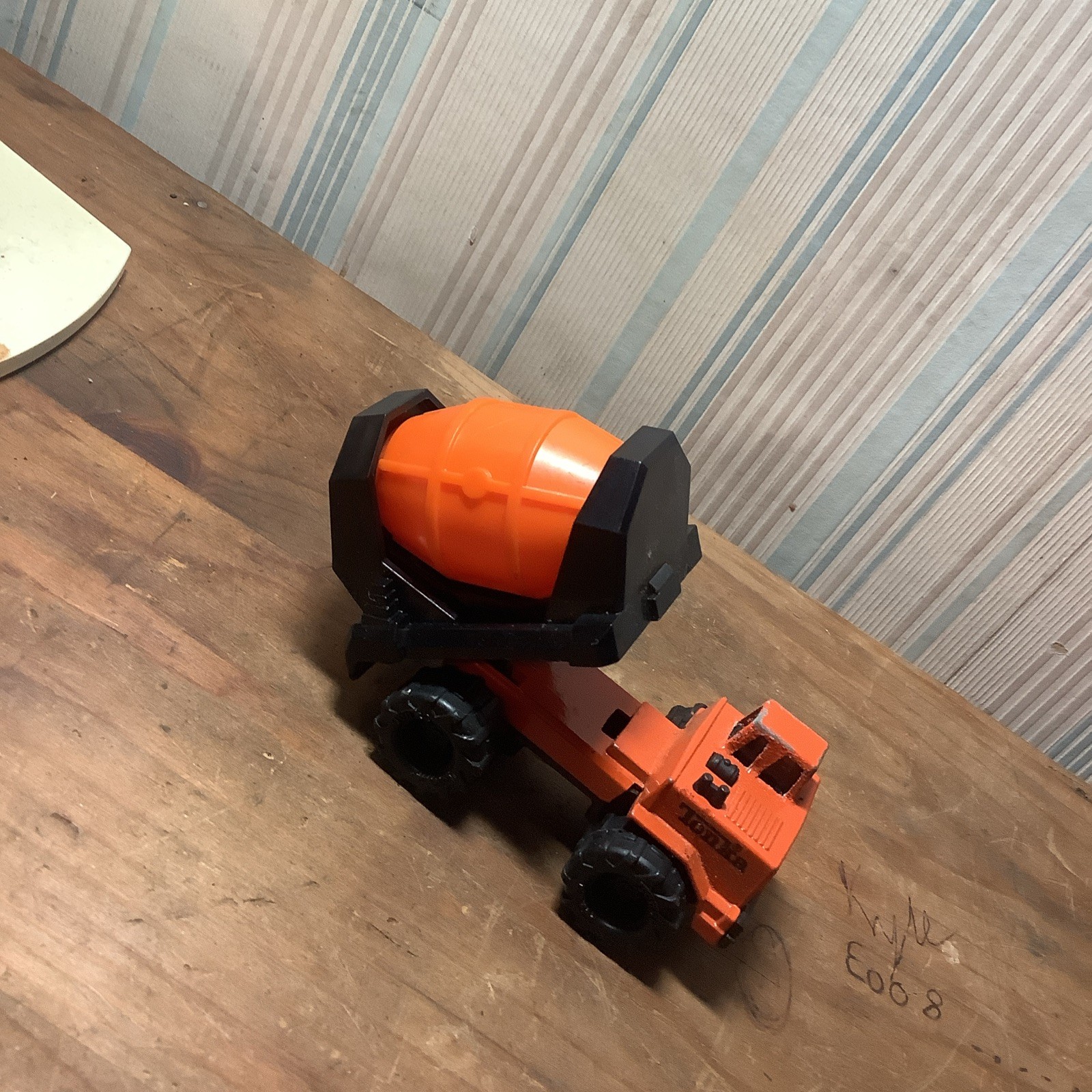 Tonka Cement Mixer 1992 Heavy Equipment Vintage Orange Retro Construction
