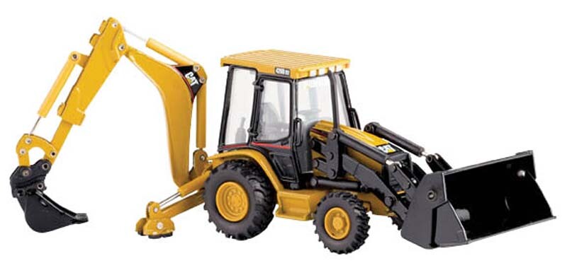 Norscot 55061 Caterpillar 420D IT Tractor Backhoe + 6 Attachment 1/50 Diecast MB