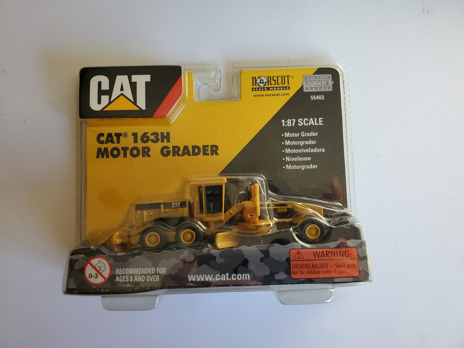 CAT 163H Motor Grader Caterpillar Diecast 1:87 Scale Model 55403 Norscot