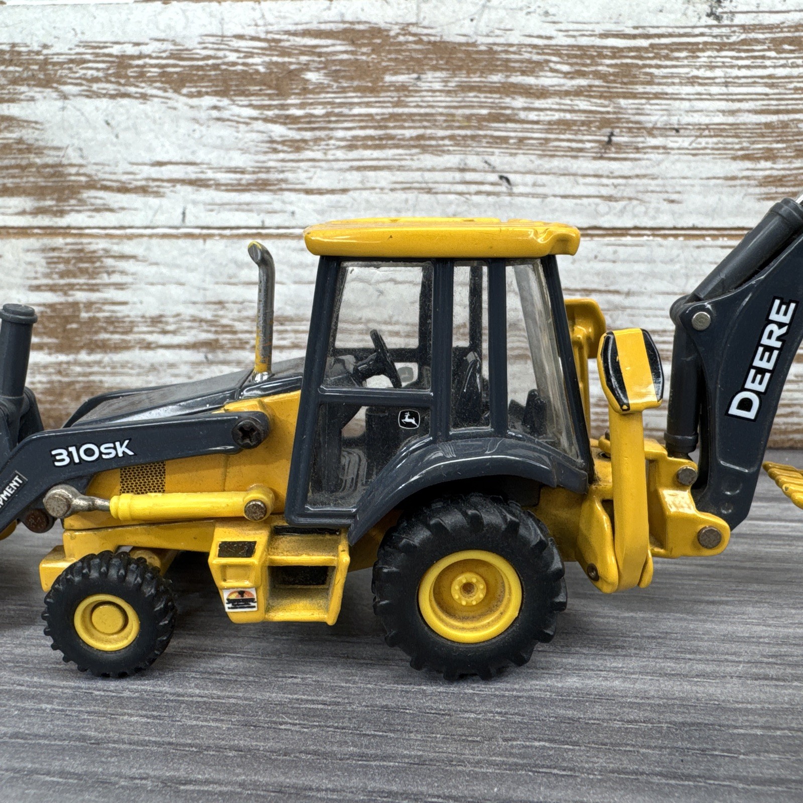 John Deere Ertl Diecast 1/50 Scale Yellow 310 SK Backhoe Loader Construction