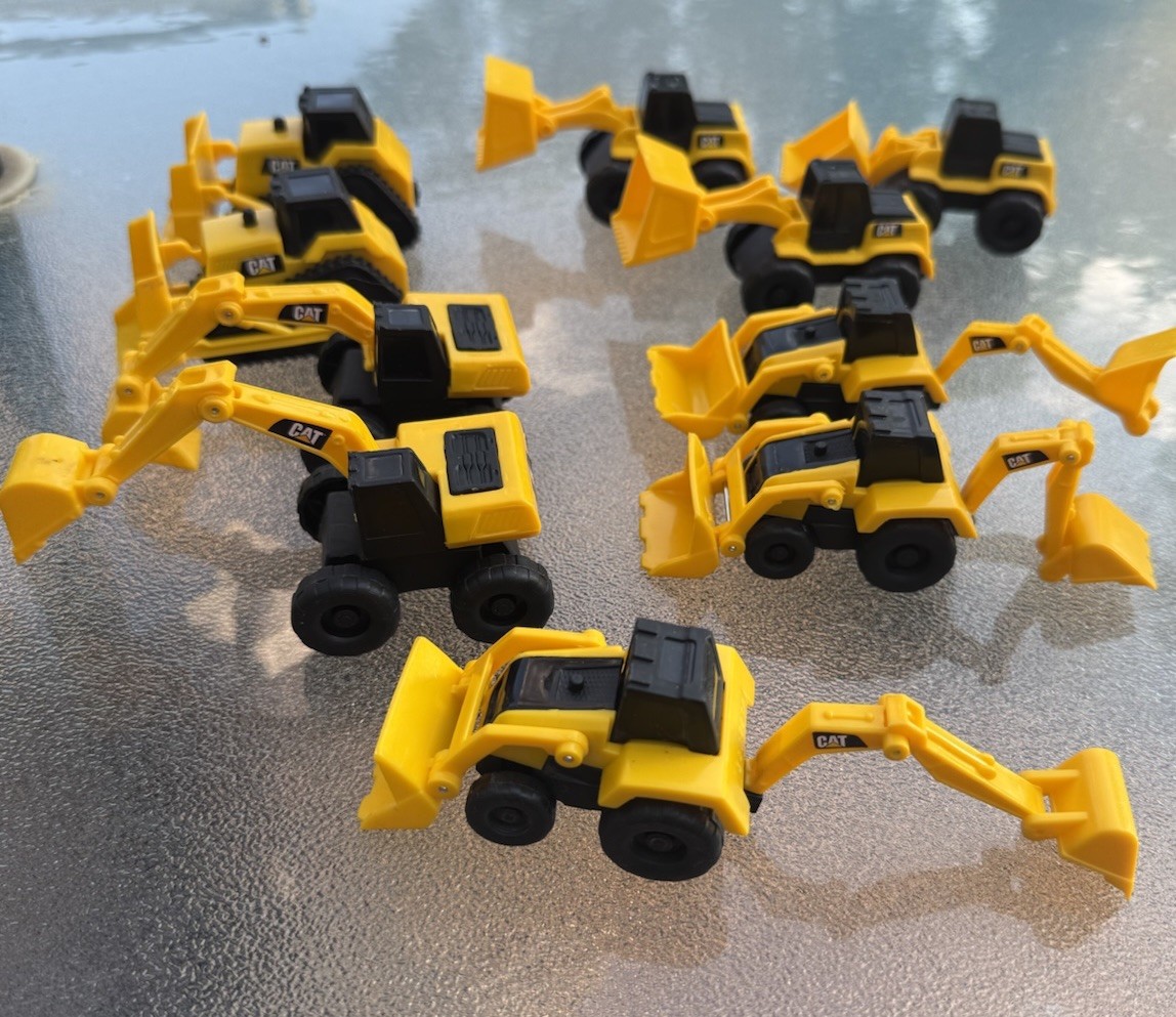 Lot of 10 CAT Caterpillar Construction Dump Truck Loader Excavator Bulldozers