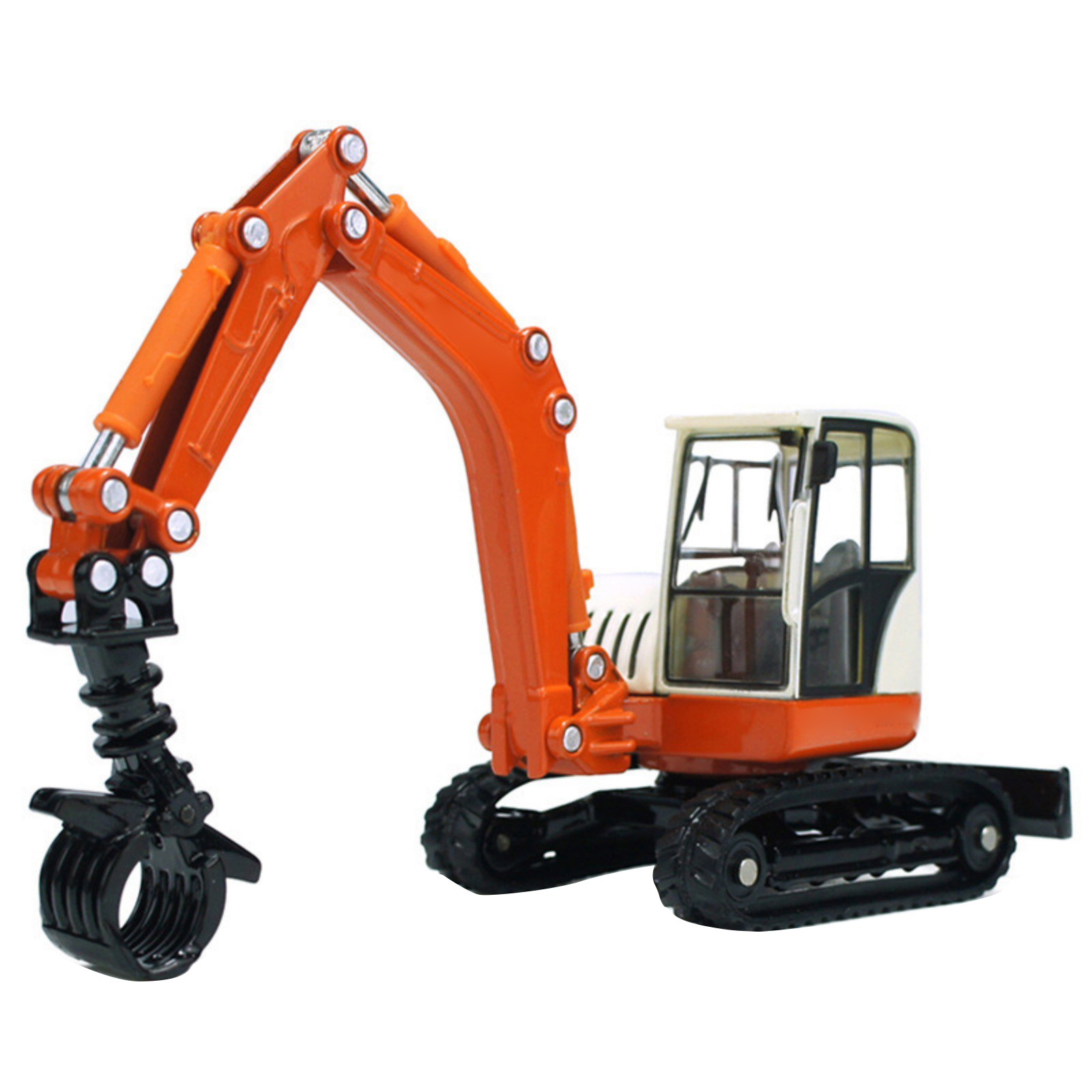 17cm Alloy 1/50 Tracked Wood Grabbers Heavy Construction Vehicle Model Toy Gifts