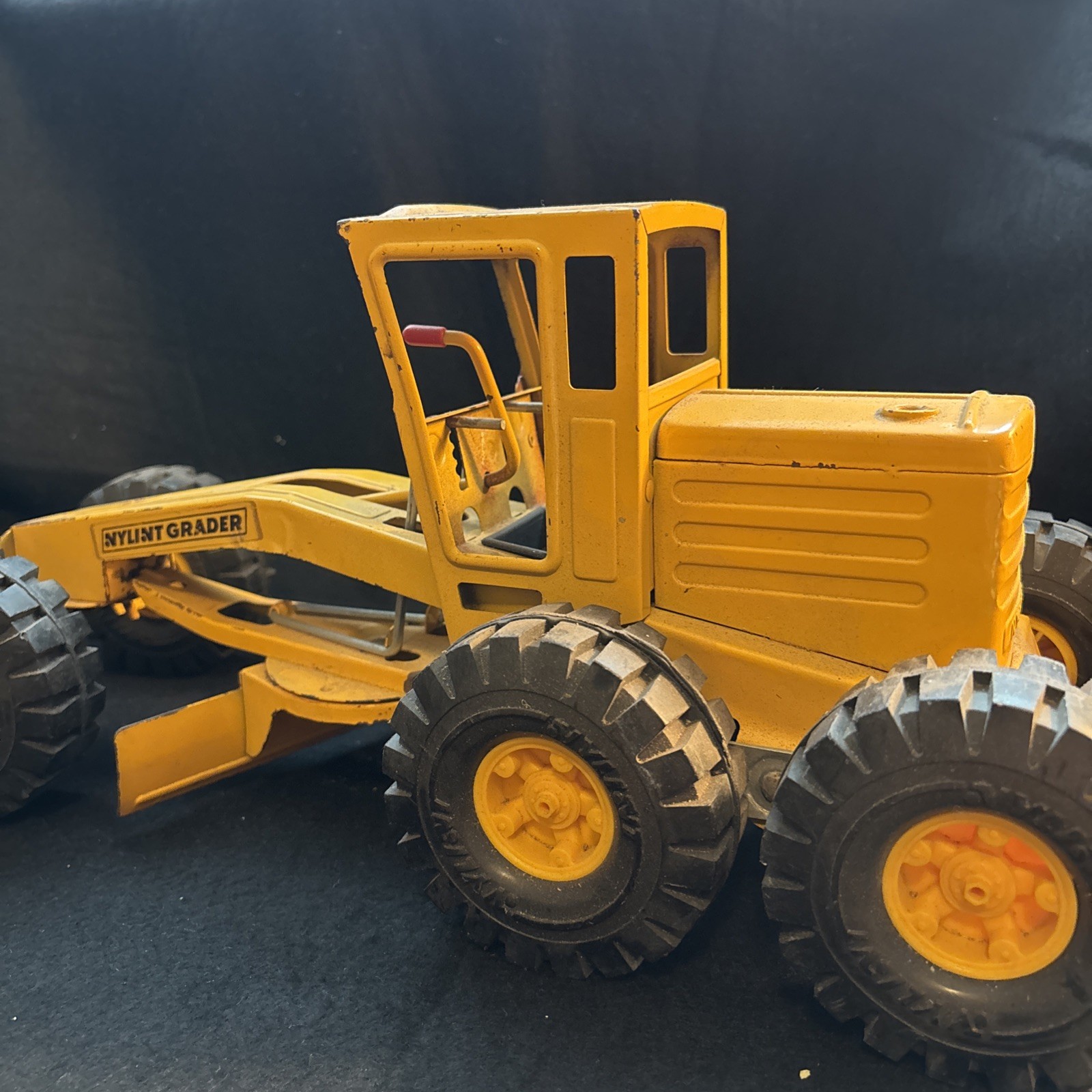 Vintage 1970s Nylint Road Grader Pressed Steel METAL 