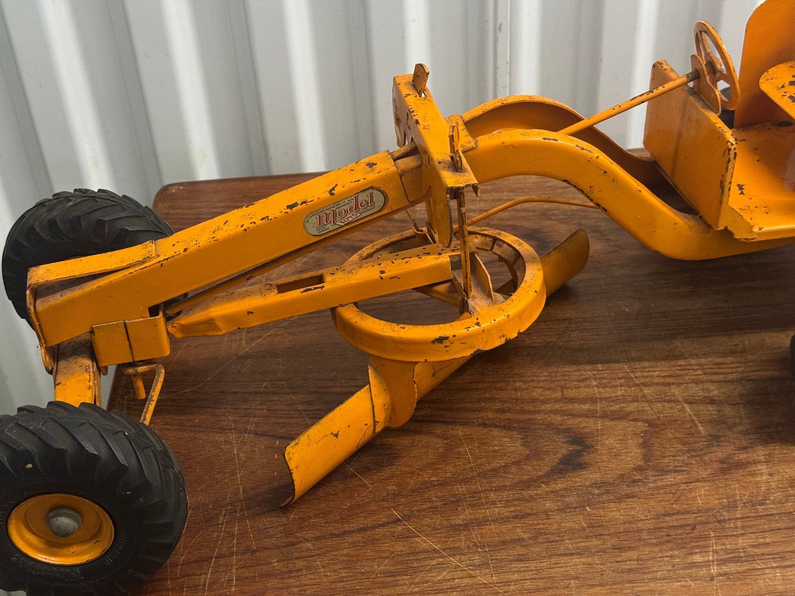 Vintage 1950s Doepke Model Toys Adams Road Grader Pressed Steel