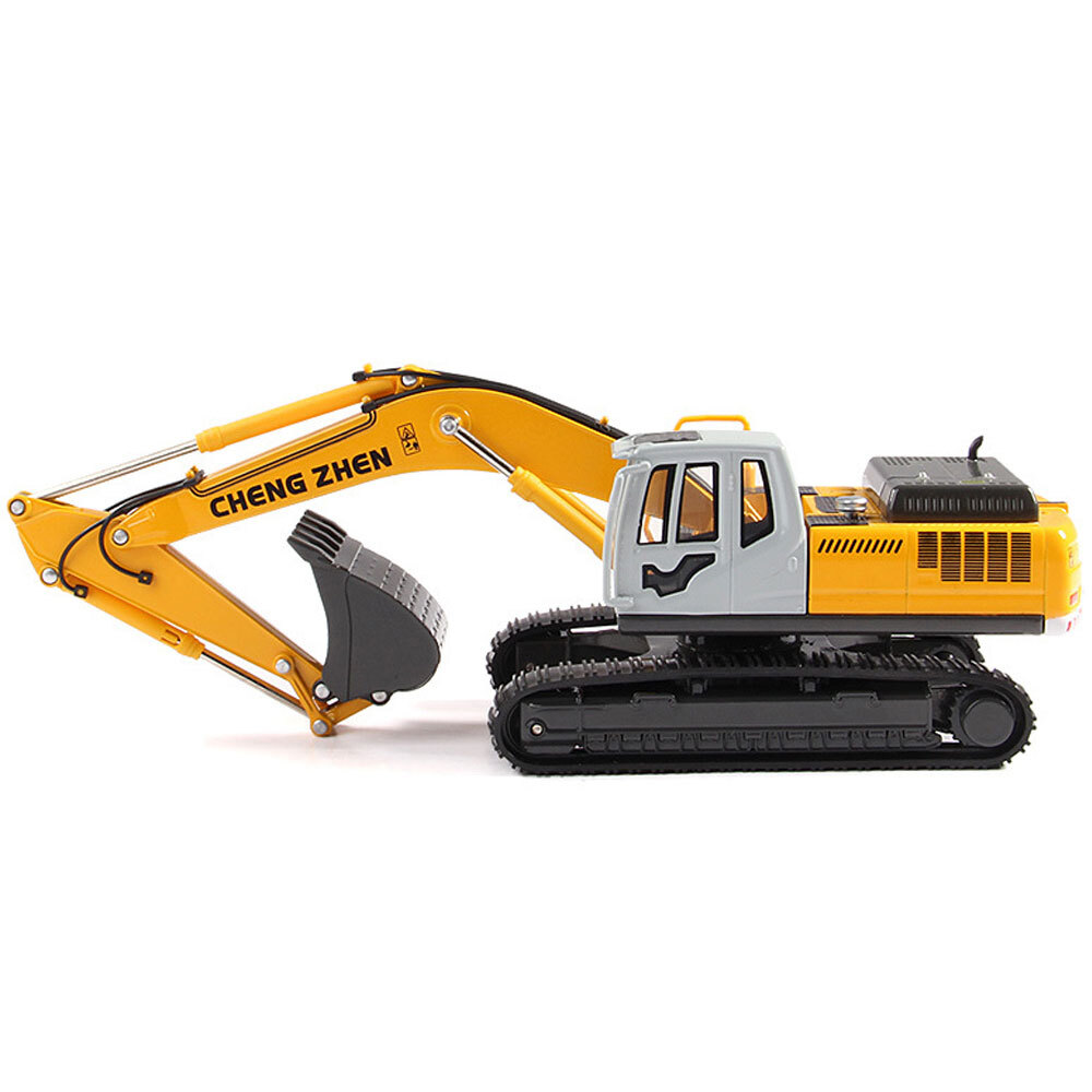 1:50 Excavator Construction Vehicle Model Diecast Toy Truck for Boys Kids Yellow