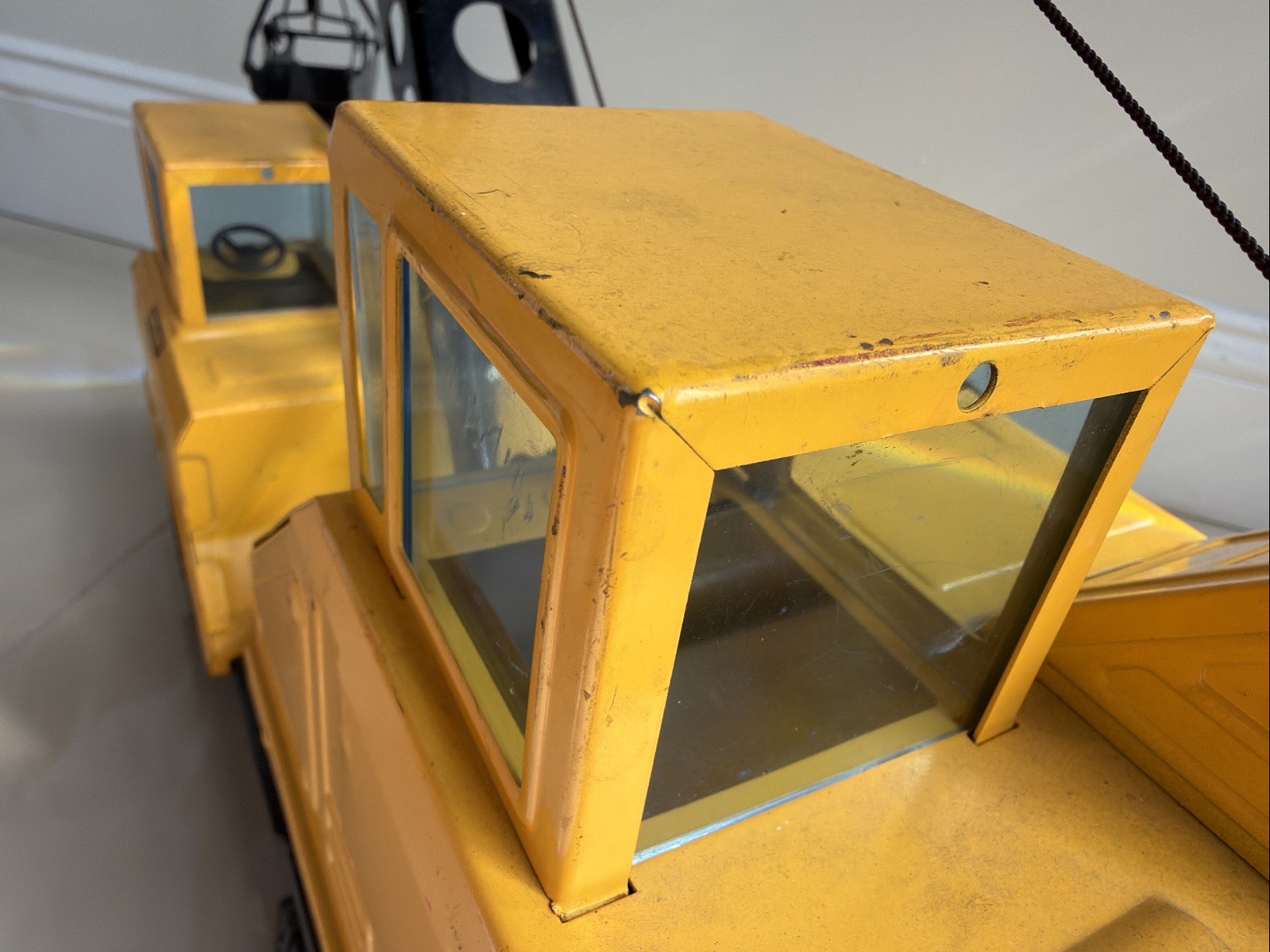 Vintage 1970s Nylint Michigan Crane Truck with Clam Bucket Shovel