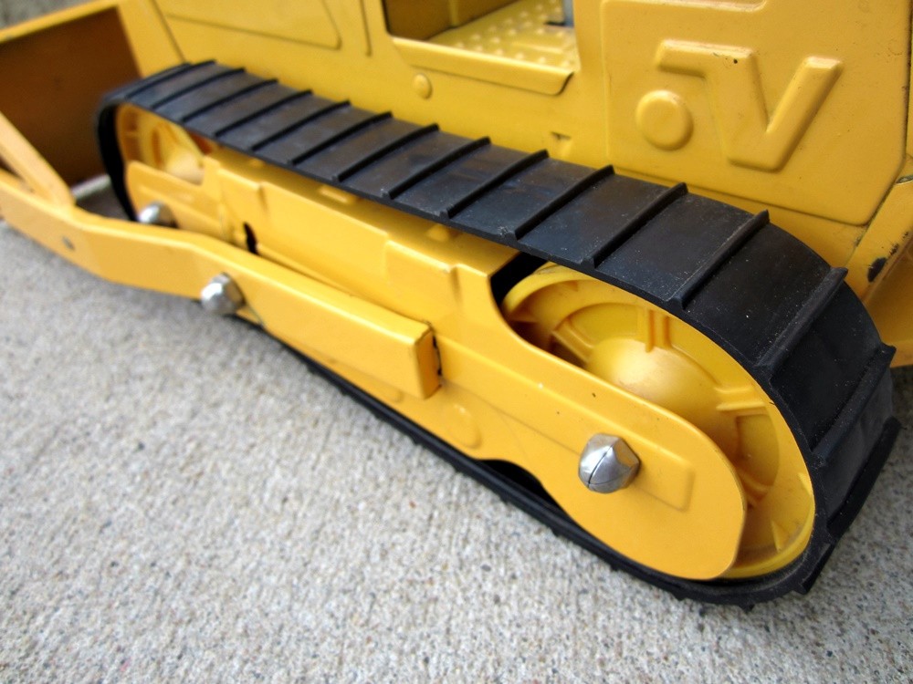 Vintage Nylint Steel Bulldozer Toy with Rubber Tracks Jumbo Dozer