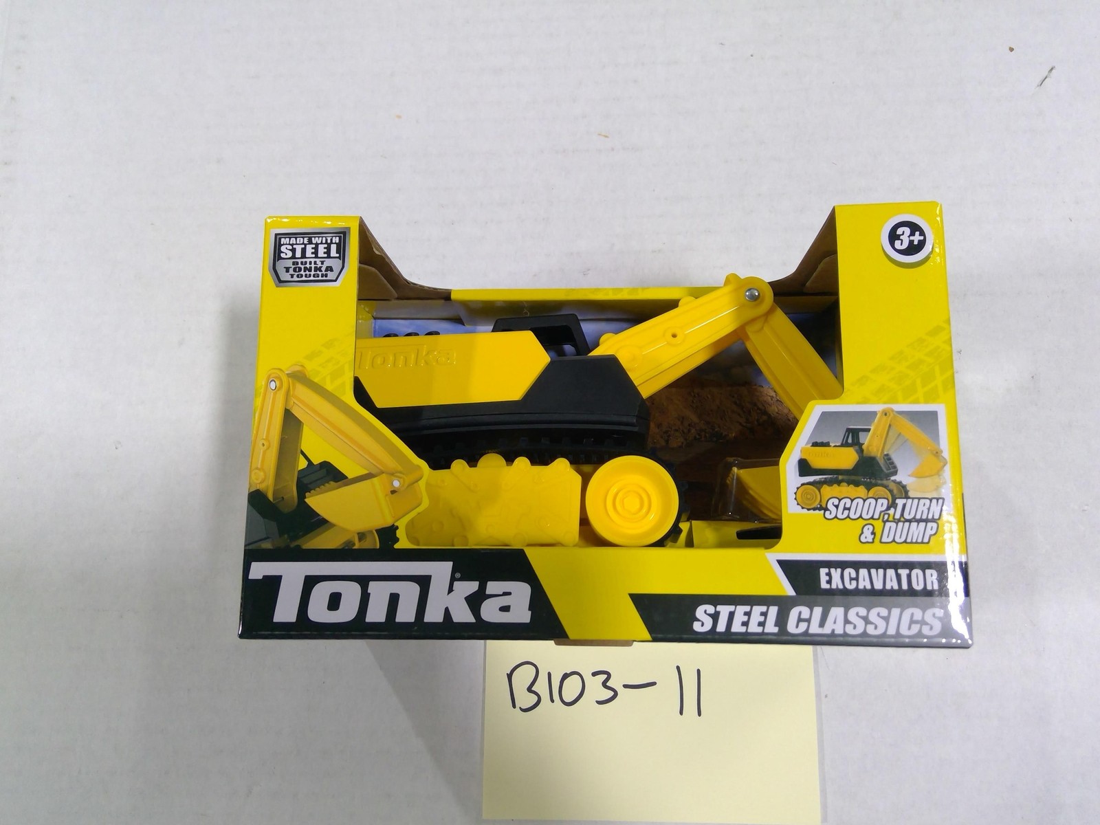 Tonka Steel Classics Excavator Vehicle Toy Pressed Steel Yellow New Kids 3+