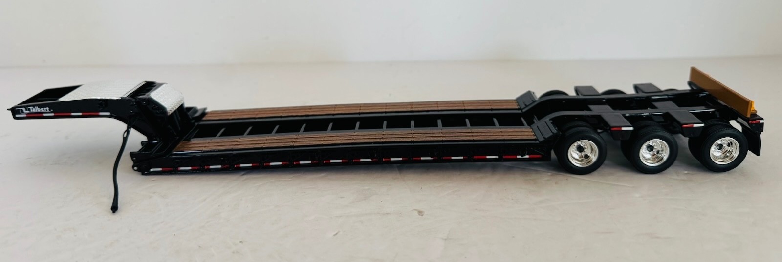 1:50 Black TALBERT 555A Tri-Axle Lowboy Trailer By First Gear