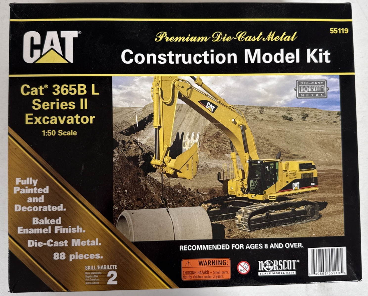 Norscot CAT 365B L Series II Excavator 1:50 Diecast Construction Model Kit 55119