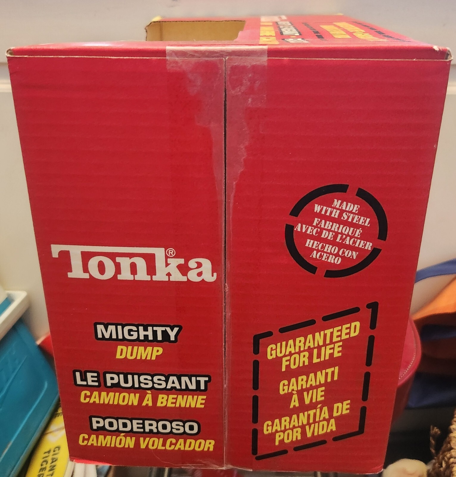 Vintage 2000 TONKA MIGHTY DUMP TRUCK Steel #93901 In Original Box Hasbro Yellow