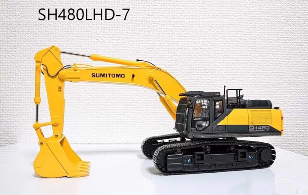 1:50 24CM SH480LHD-7 Excavator Construction Machine Equipment Diecast Model