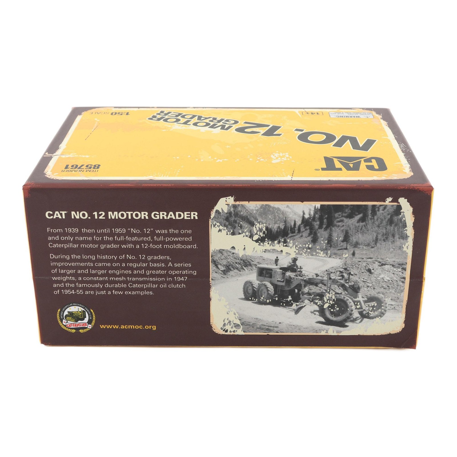 Diecast Masters 1/50 CAT No. 12 Motor Grader Construction Equipment 85761