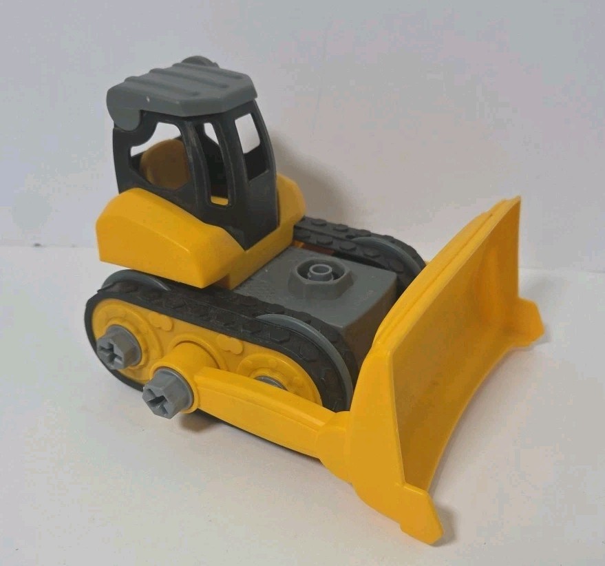 Toy Construction Vehicle Lot 7pc Bulldozer Crane Dump Truck Excavator