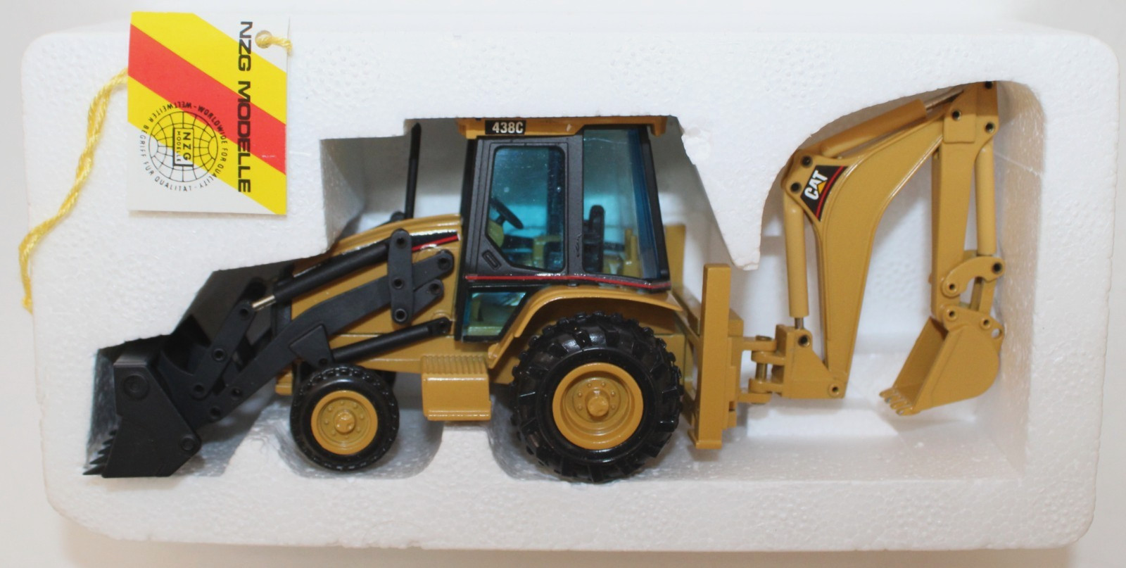 NZG 430 Caterpillar 438C Backhoe Loader 1:50 MIB Germany 1997 Launch Edition
