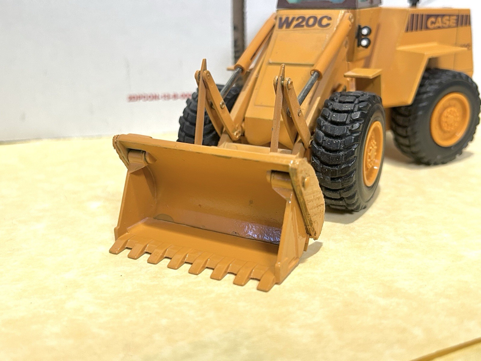 NZG 1/35 Scale Cusmtom CASE W20C Wheel Loader w/Drott 4-in-1 Bucket (W. Germany)