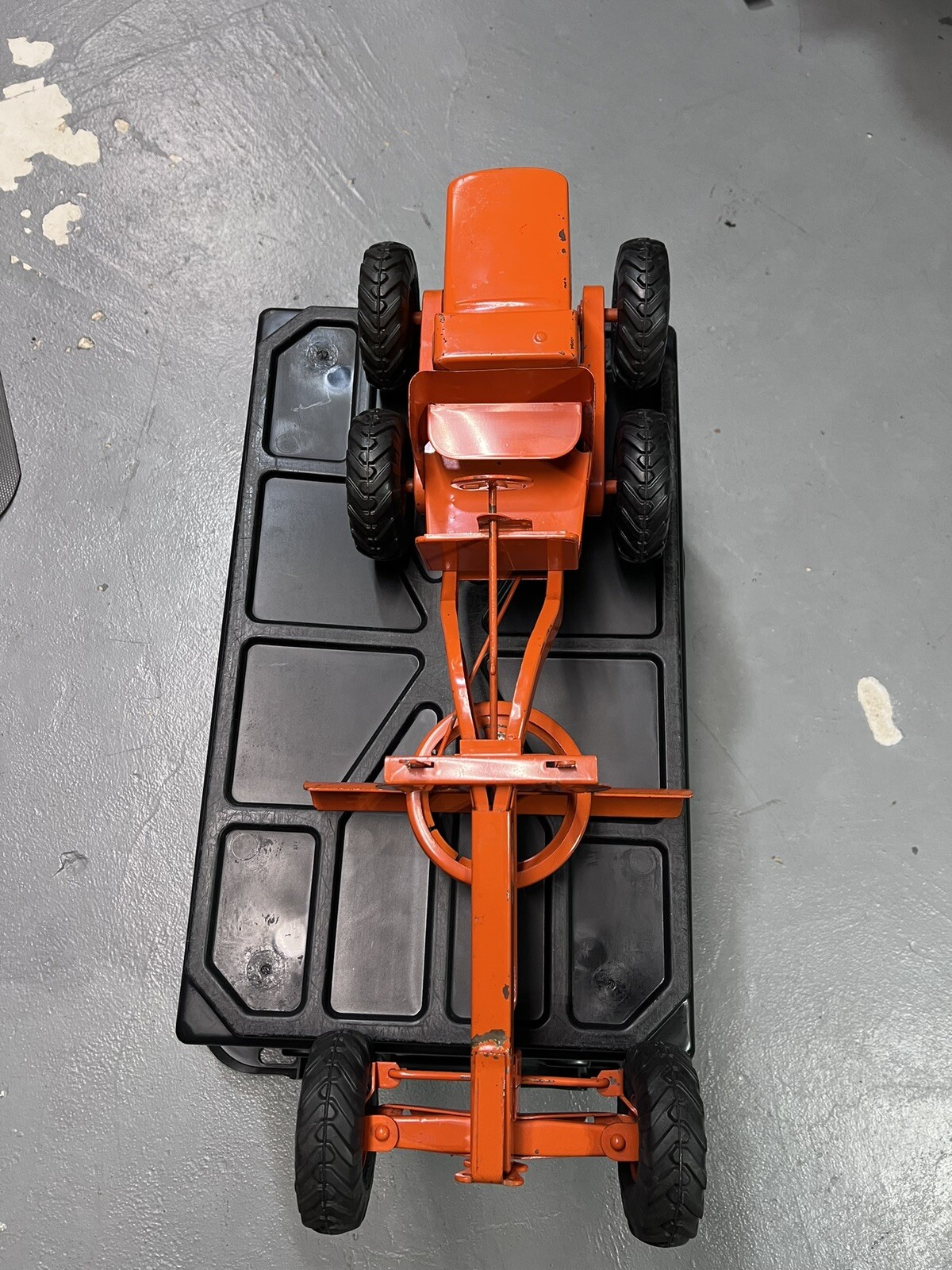 Vintage 1950’s 26″ Yellow-Orange Doepke Model Toys Adams Diesel Road Grader
