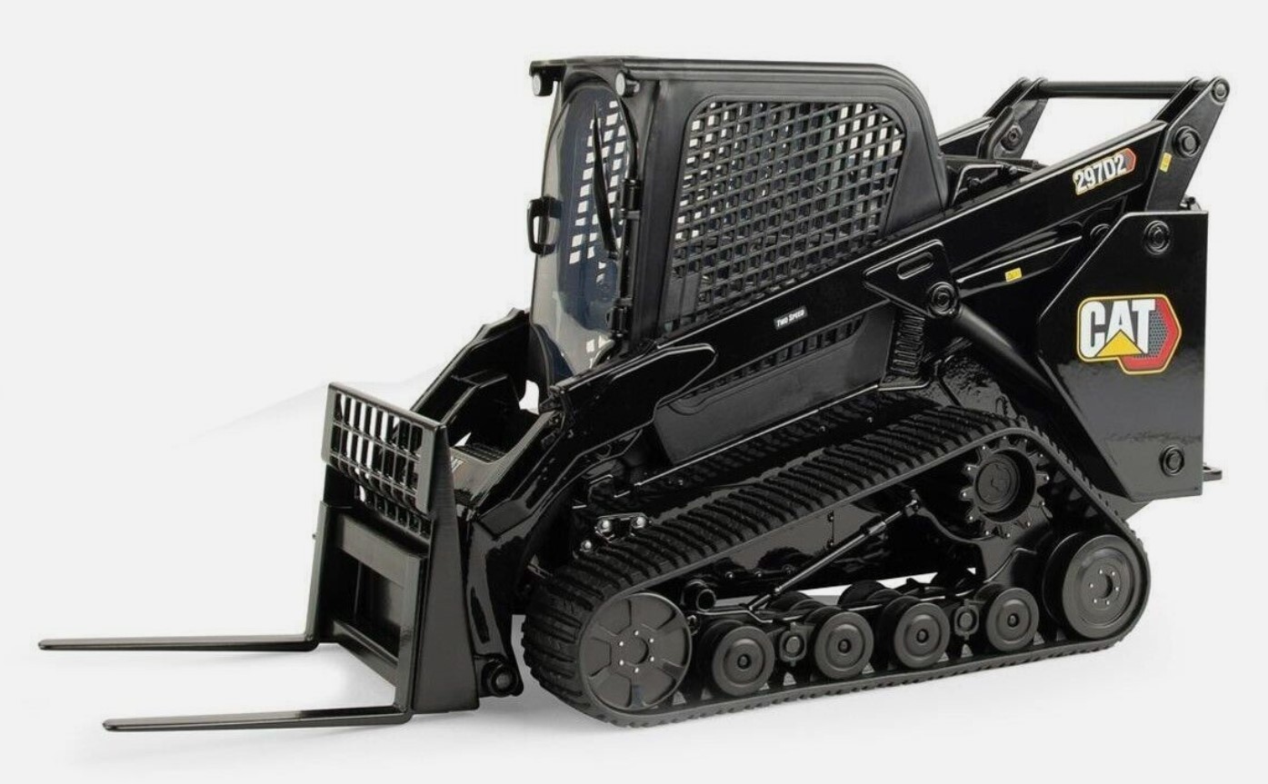 DIECAST MASTERS – CATERPILLAR 297D2 Black Mini Shovel with Accessories – 1/16 – DCM8…