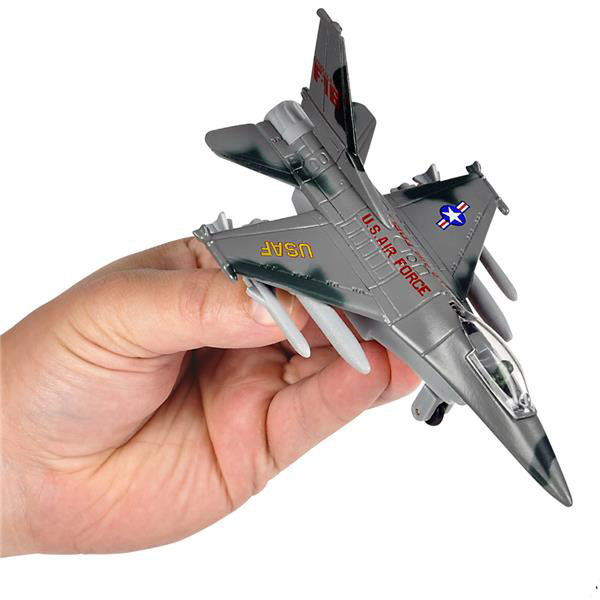 6″ Diecast Pullback F-16 Various Styles