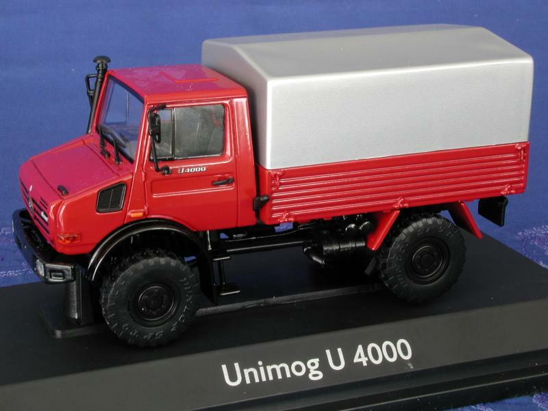 NZG 511.1R Unimog 4000 Daimler Chrysler w/Canvas Top Red 1/43 Die-cast MIB