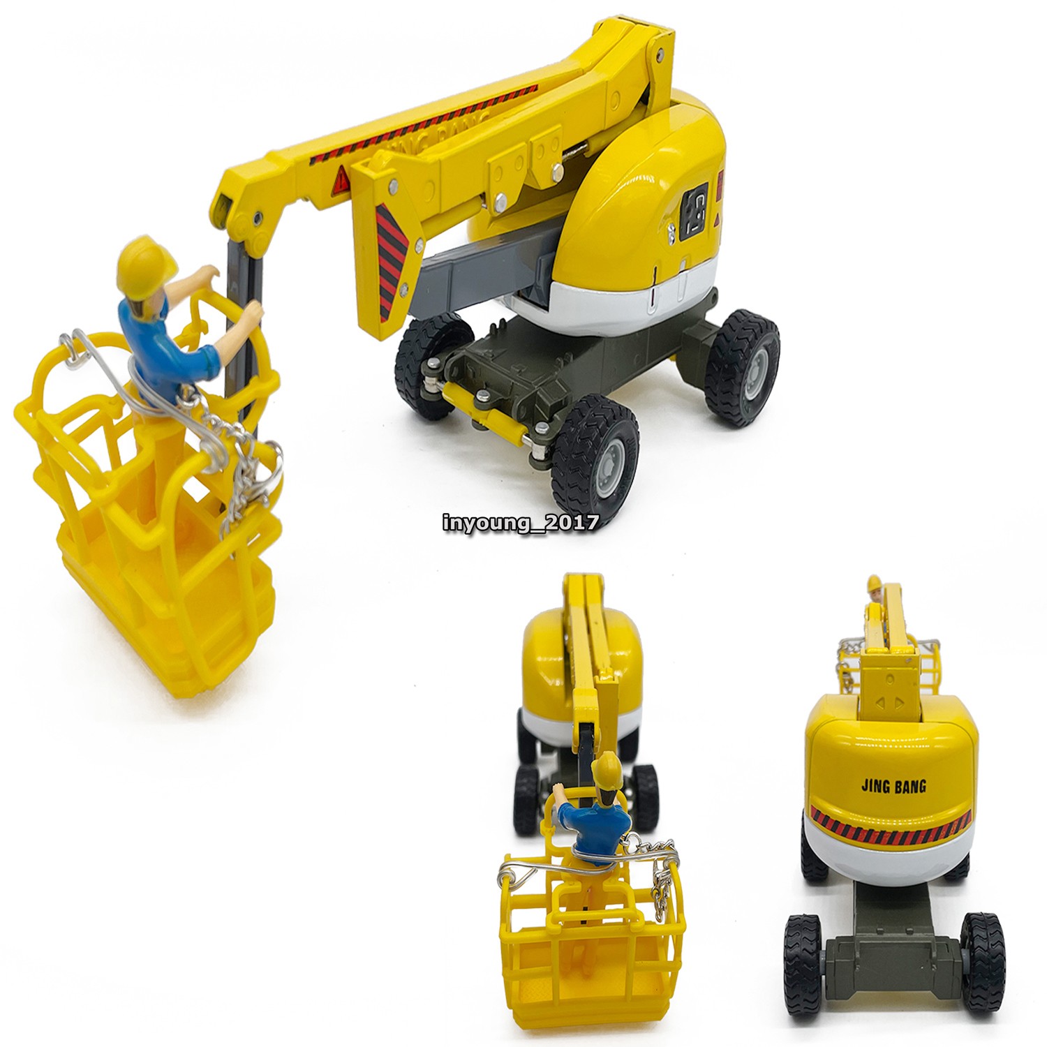 Aerial Work Platform Truck Construction Vehicle Model Diecast Boys Toys Yellow