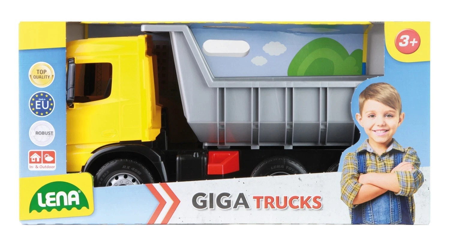 LENA Toy Dump Truck XL GIGA TRUCKS Mercedes Arocs Replica and Lockable Tipper