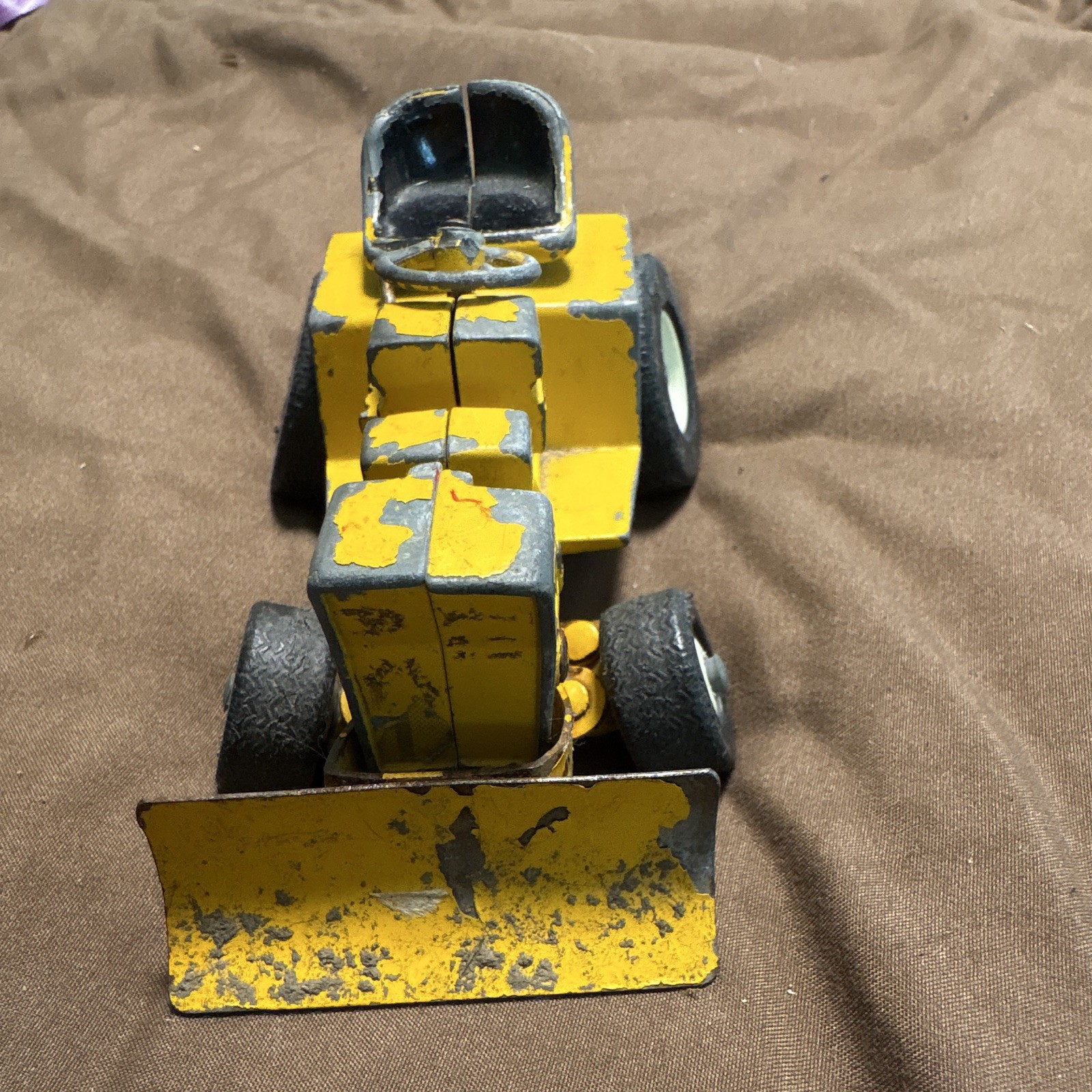 Vintage Diecast Dozer Construction Vehicle Toy Yellow/Black/Gray