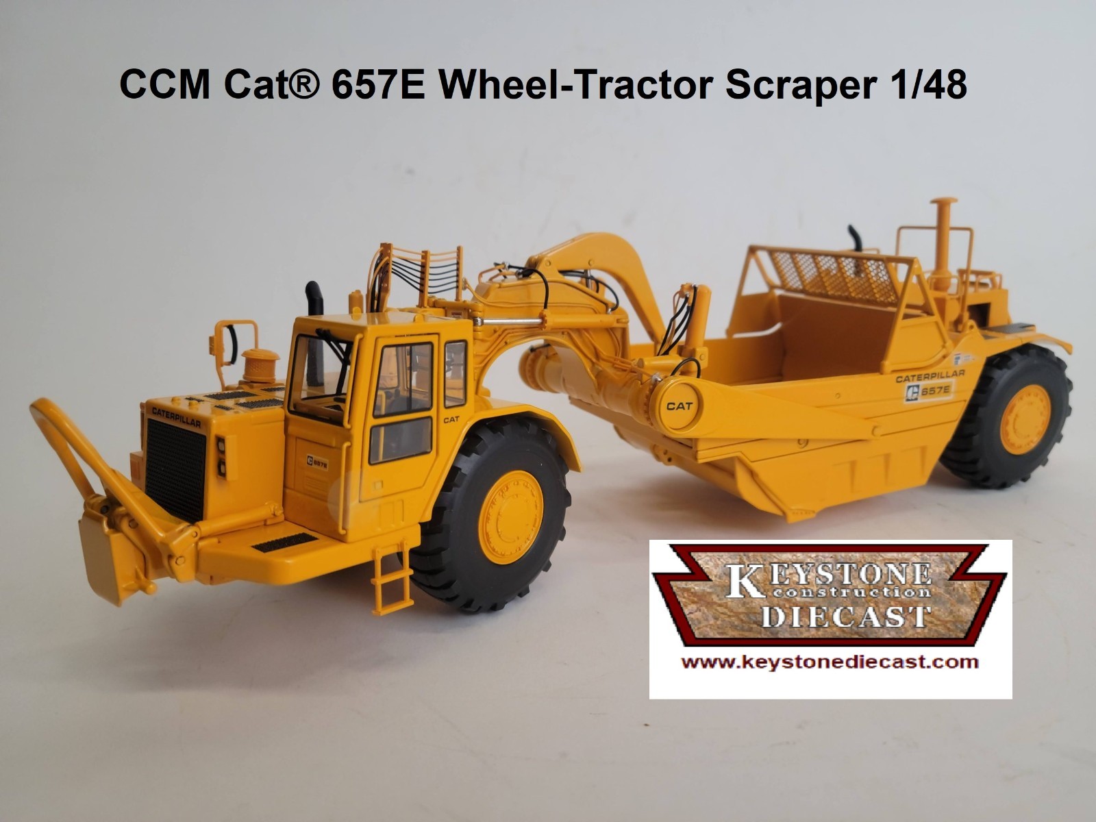 CCM Caterpillar Cat® 657E Wheel-Tractor Scraper – 1/48 NIB Released: 2022