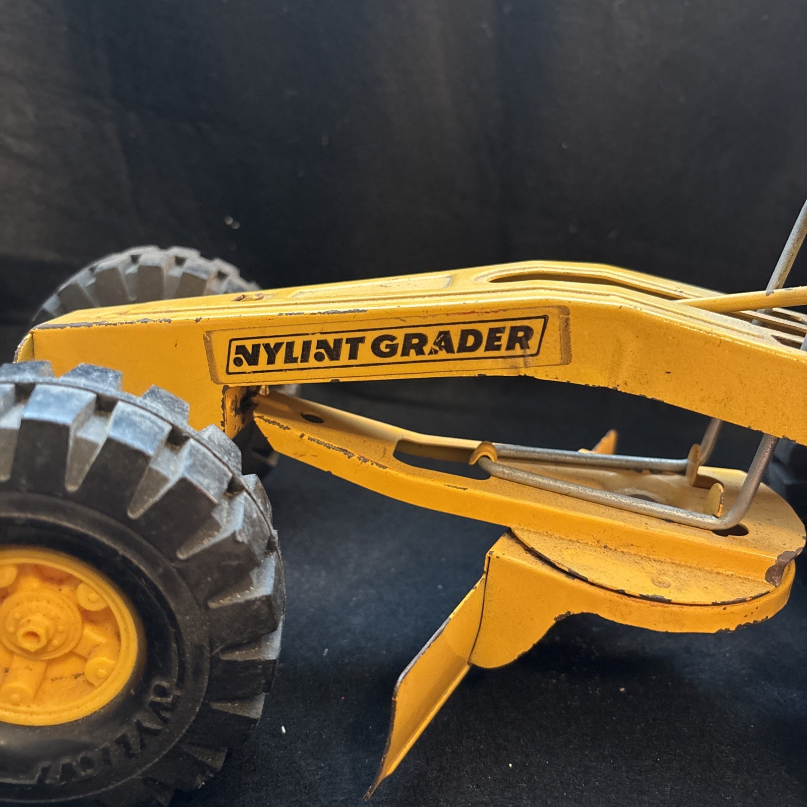 Vintage 1970s Nylint Road Grader Pressed Steel METAL 