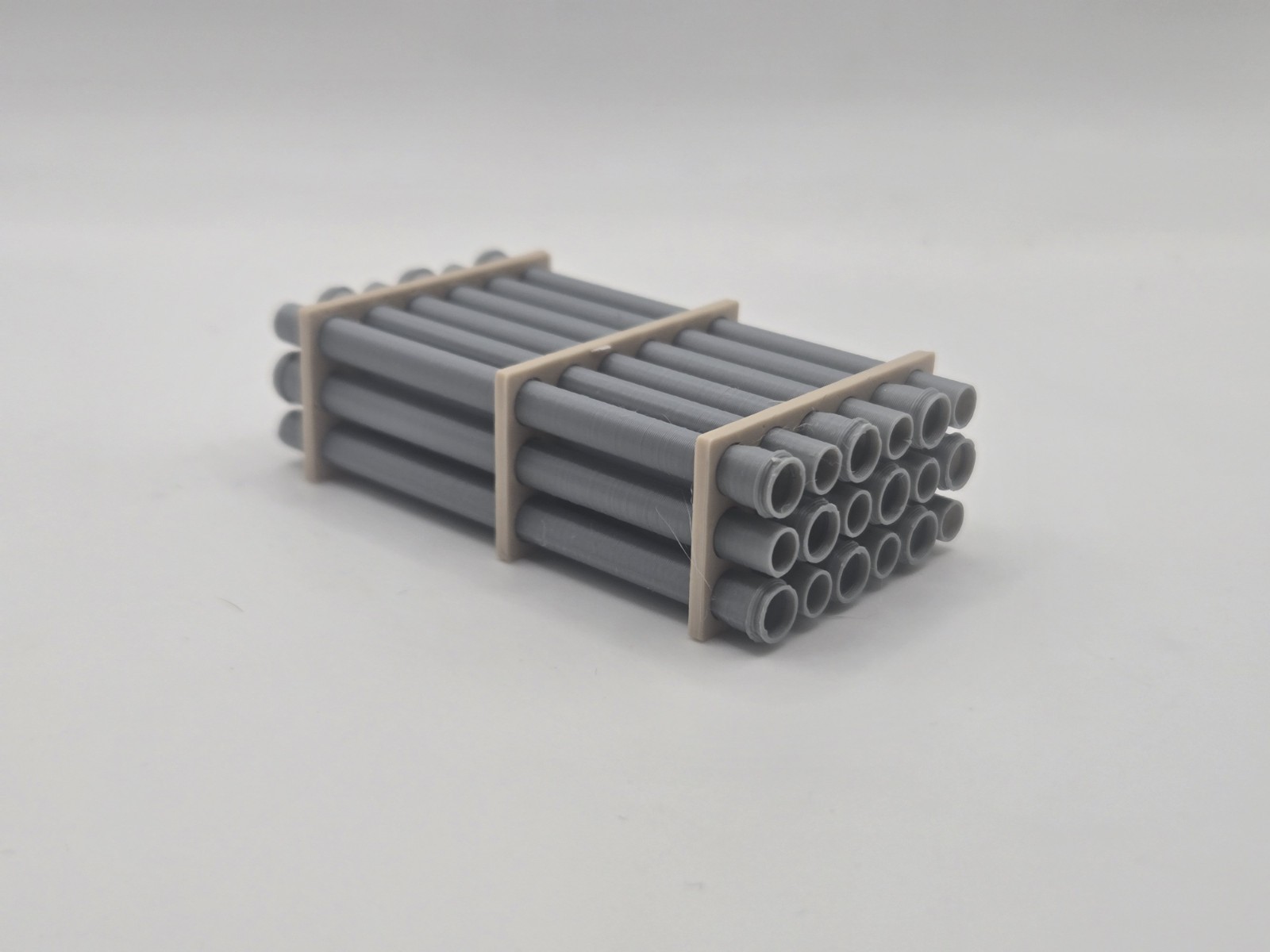 1/64 Scale 12″ Grey Pipe Trailer Load/Diorama Accessory