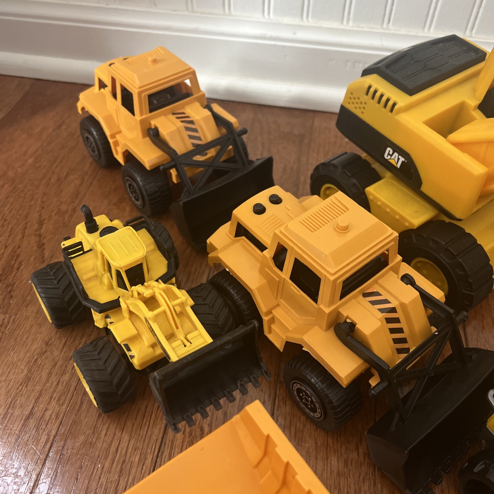 CAT Excavator & Variety Of Small Construction Vehicles Toys For Kids, 6 Pcs.