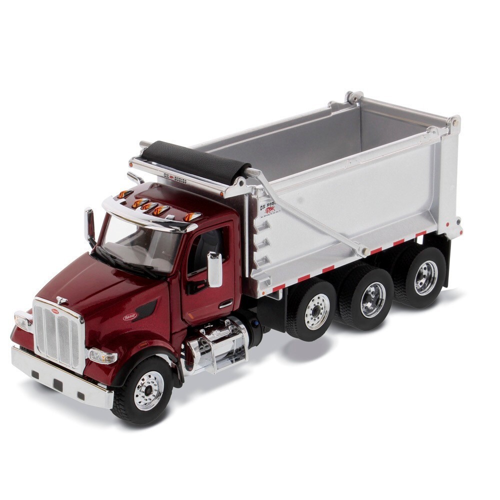Diecast Masters 71077 Peterbilt 567 Tri-Axle Dump Truck – Burgundy 1/50 MIB