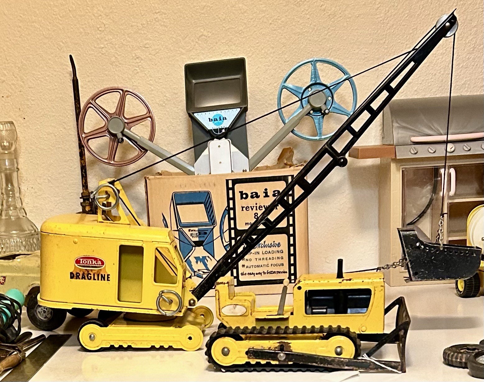 Vintage Tonka Dragline Bucket Shovel Crane – Original and Bulldozer ￼