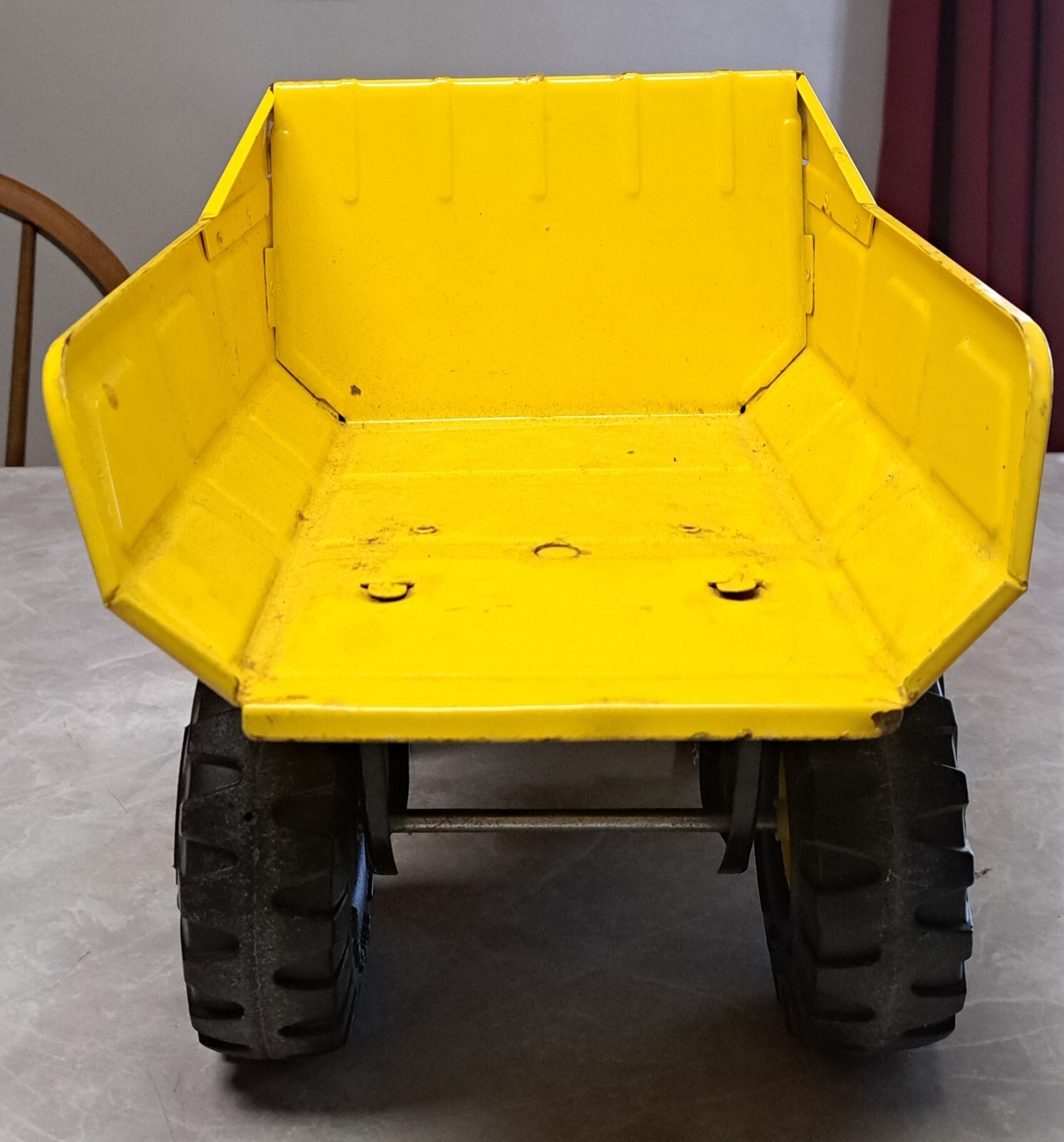 Vintage Mighty Tonka Toys Yellow Metal Turbo Diesel Dump Truck XMB-975 Steel Toy