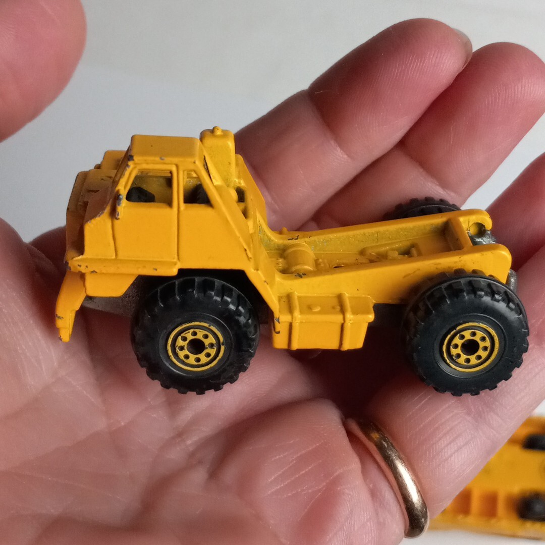 Lot Of 3 Vtg 1979 & 1991 Hot Wheels Yellow Cat Bulldozer Orange Loader Diecast