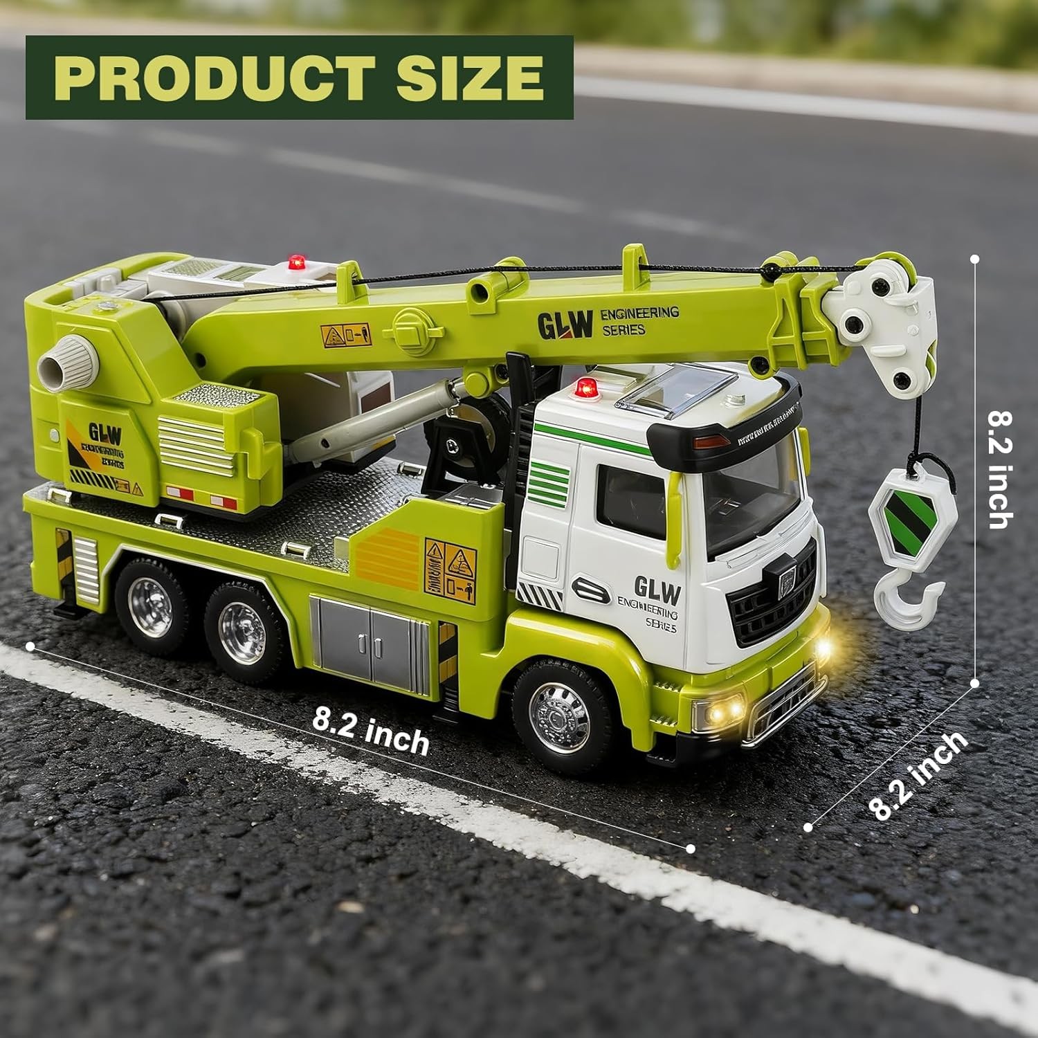 Crane Truck Toy for Boys-1:40 Simulation Model, Educational Construction Toys wi