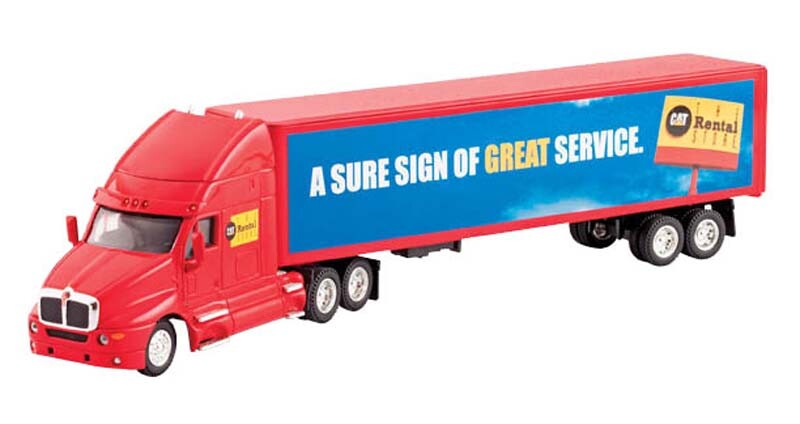 Norscot 55106 Caterpillar Rental Store Semi Truck w/Van Trailer 1/50 Diecast MIB