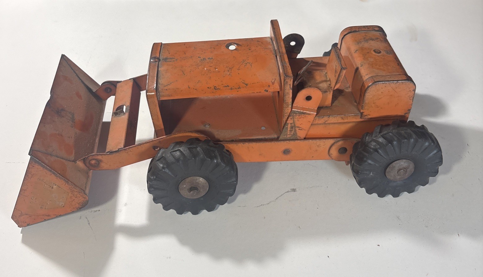 Vintage Structo End Loader Orange Steel Early 50s Made In USA