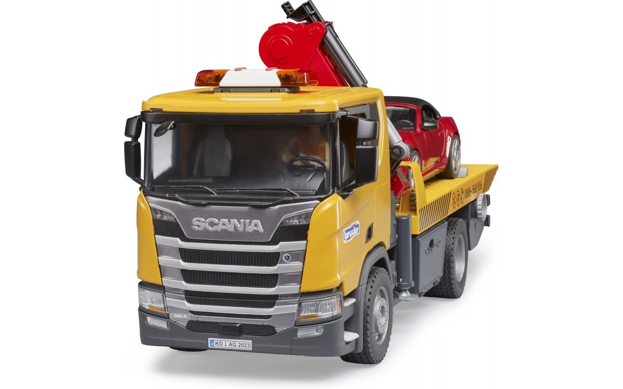 MB Sprinter Tow Truck with Cross Country Vehicle Bruder Toy Car Model 1/16 1:16
