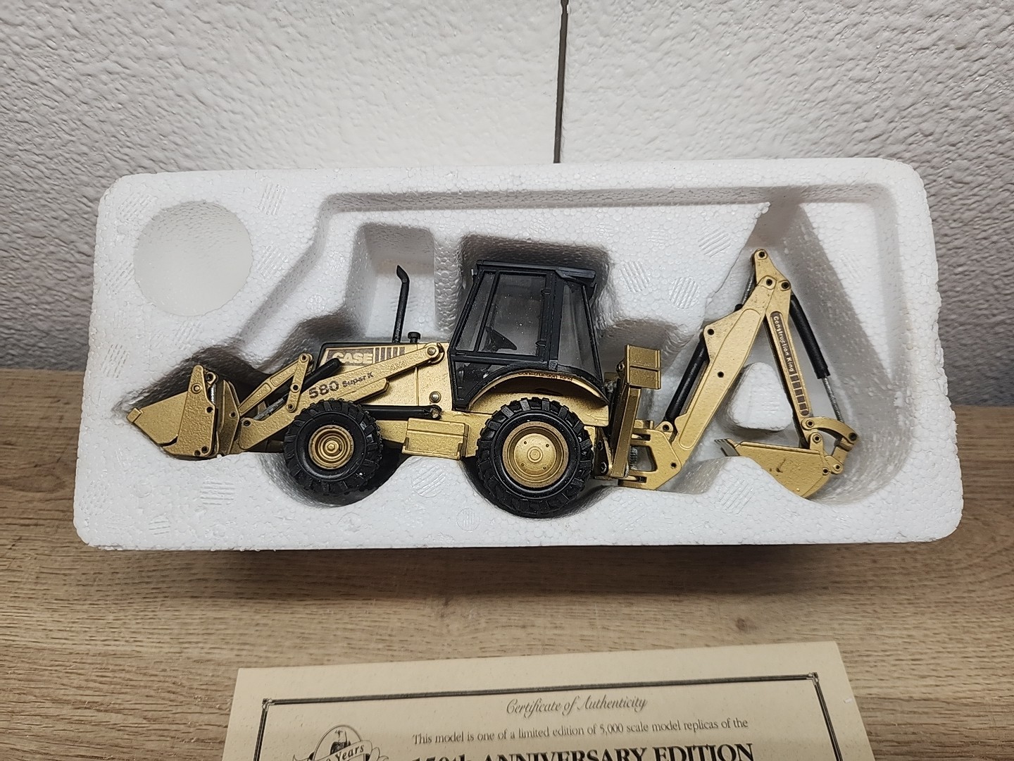 Case 580 Super K Backhoe Loader – Gold Edition – Conrad 1:35 Scale Model Read!!