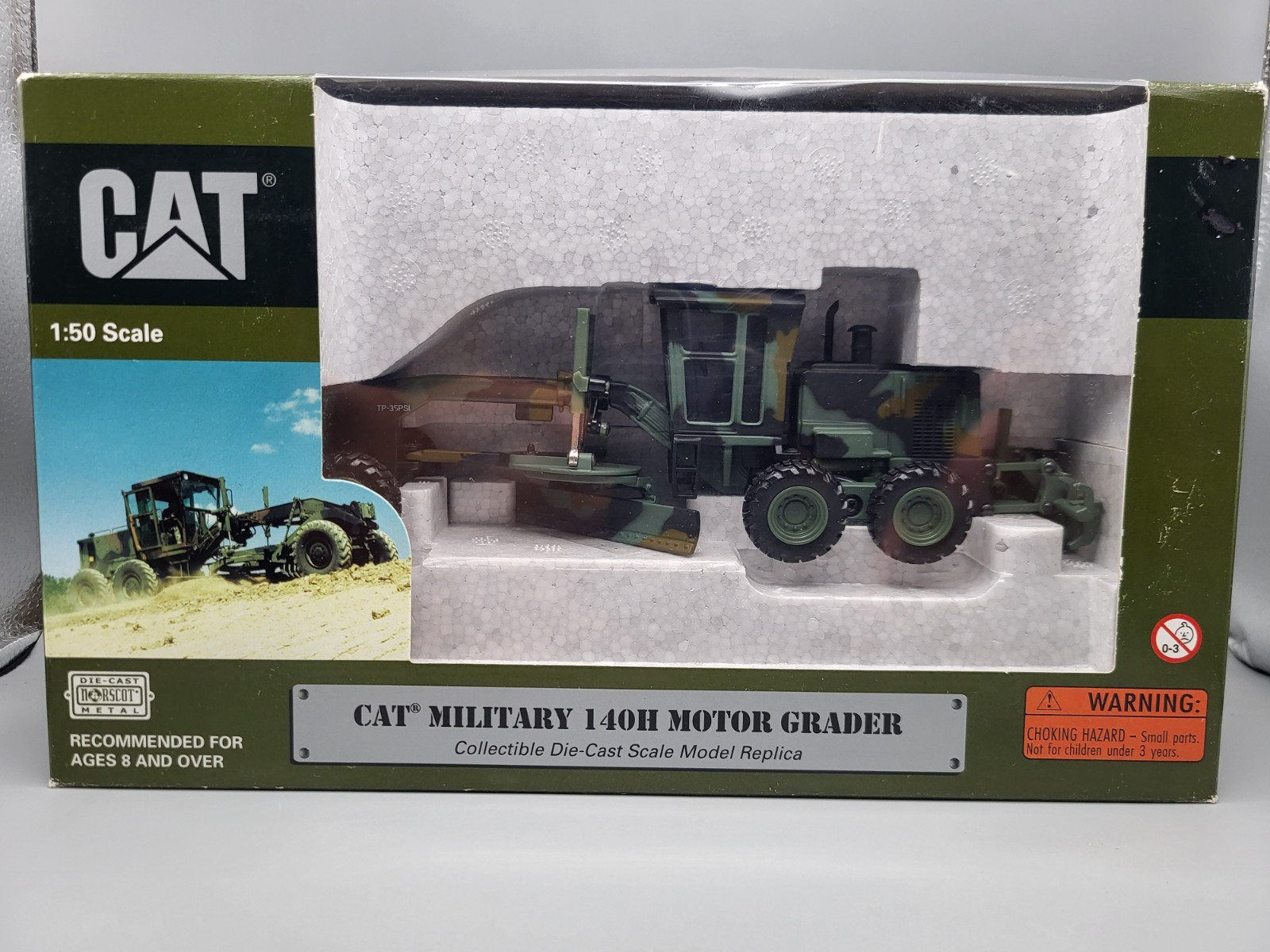 Norscot 55111 1:50 CAT 140H Military Motor Grader, $7/$3/$15 Ship