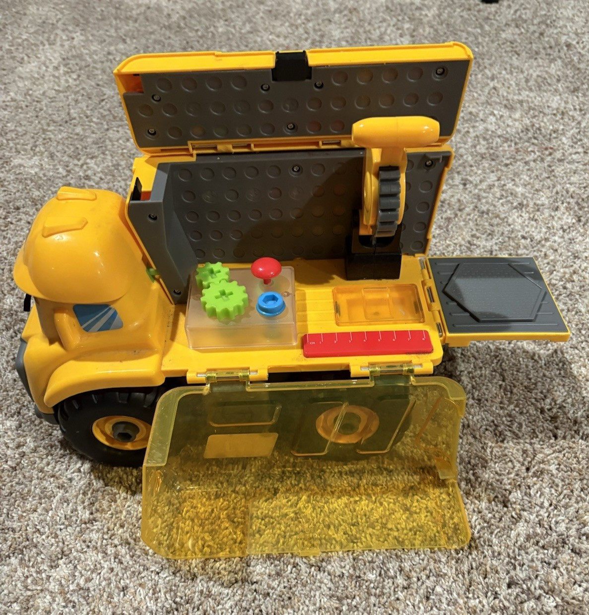 Lot of 3 Sound/Light Making Toys Cat Construction Semi Garbage Trucks *TESTED*