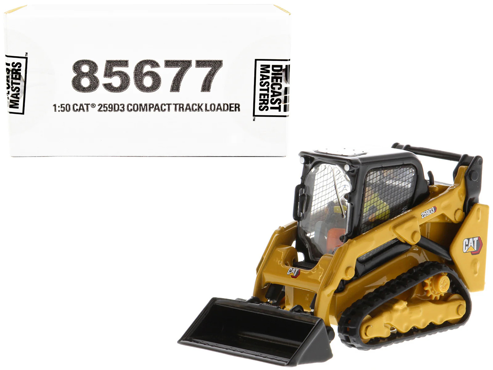 CAT Caterpillar 259D3 Compact Track Loader with Work Tools and Operator Yellow “