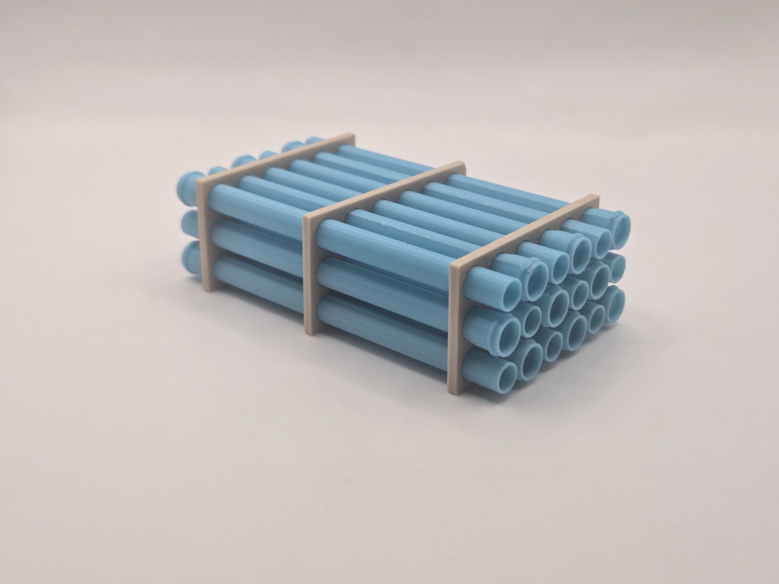 1/50 Scale 12″ Sky Blue Water Pipe Trailer Load/Diorama Accessory